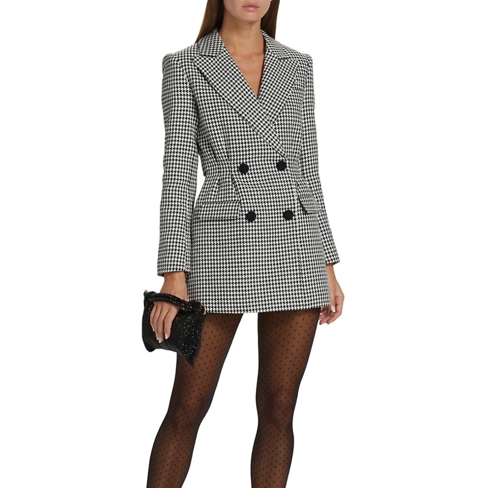 SELF-PORTRAIT Houndstooth Mini dress